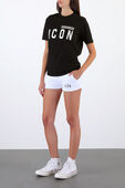 Icon Print Classic Tshirt in Black image number null DSQUARED2
